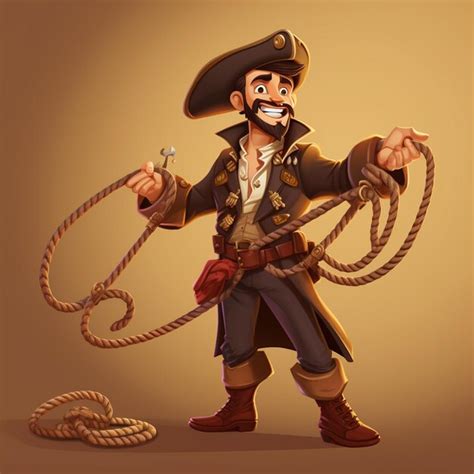 Personagem De Desenho Animado Pirata Foto Premium