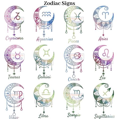 Personalized Zodiac Tote Bag Gift For Her Crescent Moon Tote Bags