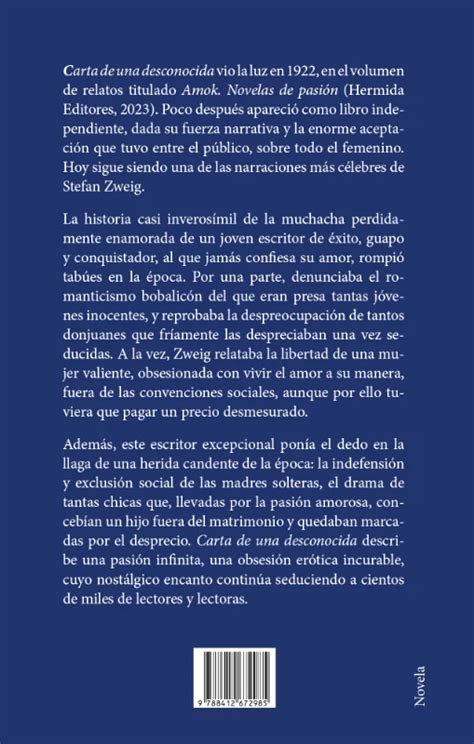 Libro Y Ebook Carta De Una Desconocida De Stefan Zweig Hermida Editores