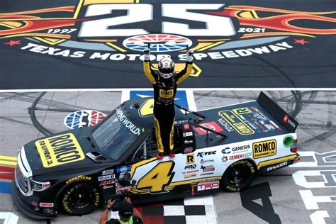 John Hunter Nemechek Wins Truck race at Texas - Stock Car Media