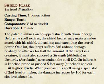 [spell][5e] An offensive shield imbuement I designed for my player's paladin - Shield Flare ...