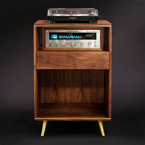 Wooden Record Player Stand