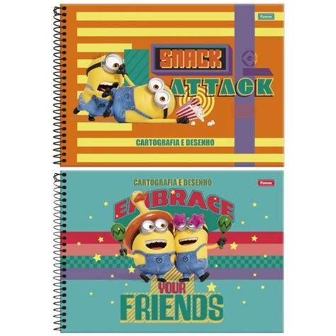 Caderno Dos Minions - Caderno de Desenho Minions 80 Folhas Foroni ? Criatividade com Diversão