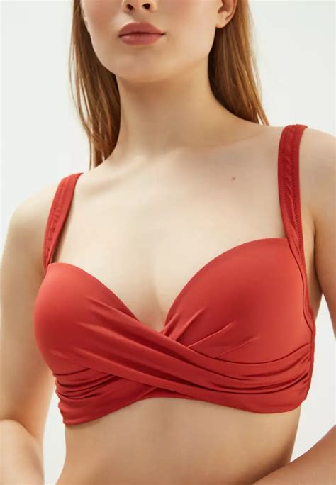 Buy EROS Terracotta Bikini Top Adjustable Straps Swimwear For Women