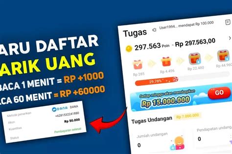 BARU RILIS Aplikasi Penghasil Uang Ke Dana 2024 Tugas Hanya Membaca