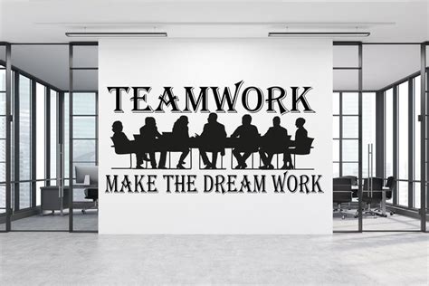 Office Wall Decal Teamwork Decal Office Wall Art Office Decor Teamwork