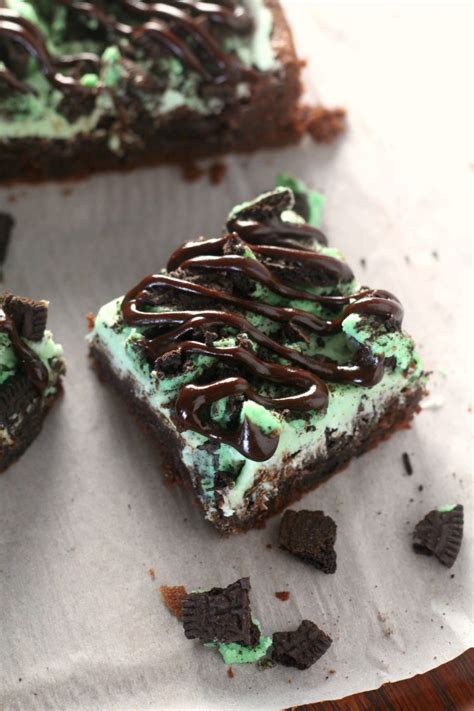 Mint Oreo Brownies - Chocolate With Grace