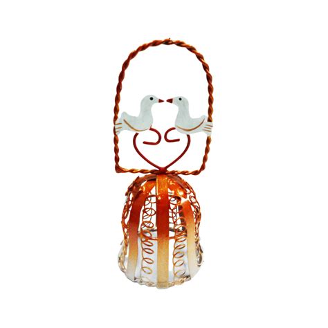 Orange Wedding Bell With Doves Wedding Souvenirs And Giveaways By