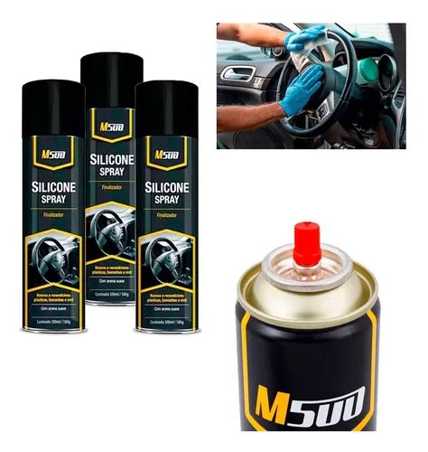 Spray Limpeza Automotiva Silicone Carro Painel Lavanda 3 Uni