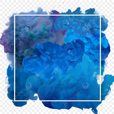 Smoke Abstract Frame Hd Transparent, Blue Smoke Abstract Frame Art Free Png, Blue Clipart, Blue ...