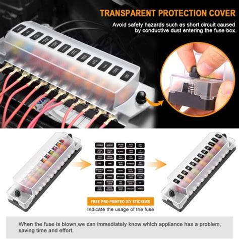 Fb 1902 12 Way Fuse Block With Negative Bus Daier