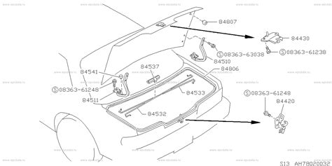 H7802 Trunk Lid Hinge And Lock Body For Silvia Ps13 Nissan Silvia Auto Parts Amayama