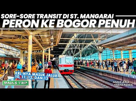 Peronnya Penuh Banget Stasiun Manggarai Di Jam Pulang Kerja Emang