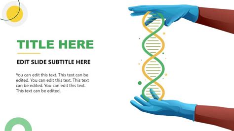 Biotech Powerpoint Template With Dna Diagram Slidemodel