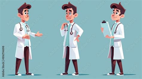 An Illustration Of A Doctor Hospital Healthcare Staff At Work Front