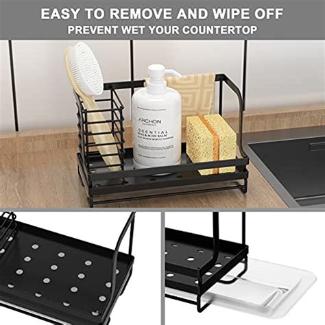 ODesign Sink Caddy Kitchen Sink Organizer Caddy Holder With Drain Pan