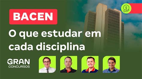 Concurso Bacen O Que Estudar Em Cada Disciplina Youtube