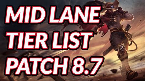 Mid Lane Tier List Patch 8 7 Return Of The Assassins YouTube