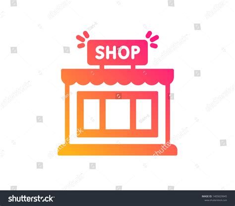 Shop Icon Store Symbol Shopping Building Stock Vector Royalty Free