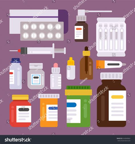 Hospital Medical Supplies Vector Illustration Flat: vector de stock