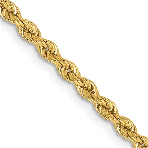 K Mm Regular Rope Chain Unclaimed Diamonds