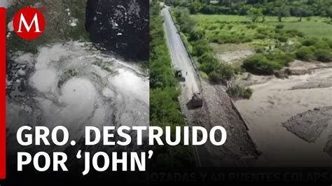 Paso De John Por Guerrero Provoca Afectaciones En Carreteras Y