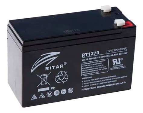 Bateria Recargable 12v 7ah Ritar Rt 1270 MercadoLibre