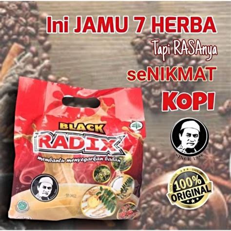 Jual Kopi Black Radix Pak Haji Isi 20 Sachet Kopi Radix Pak Haji