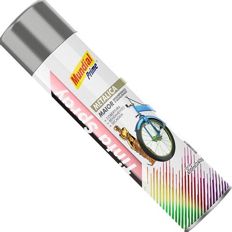 Tinta Spray Met Lica Alum Nio Ml Mundial Prime