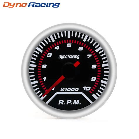 Dynoracing Tachometer 2 52mm Smoke Lens 0 10000 Rpm Gauge Super Bright