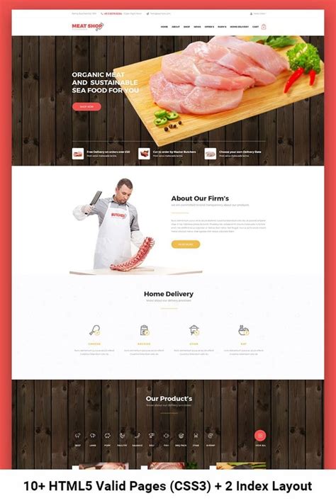 Meat Shop Ecommerce Website Template Meat Shop Ecommerce Website