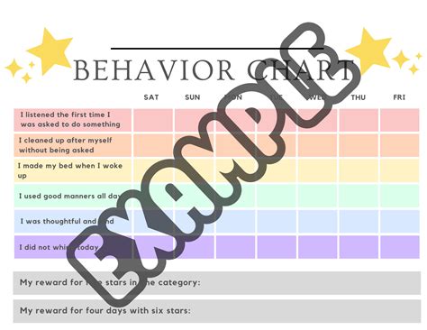 Behavior Chart - Etsy