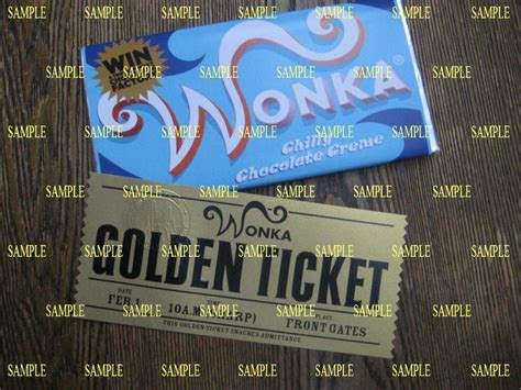 2005 Willy Wonka Replica Wonka Chilly Chocolate Creme Bar Etsy