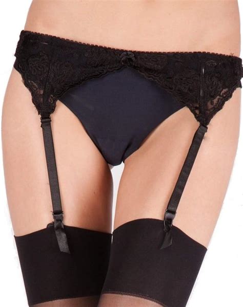 Damhot Lingerie Sexy Fishnet Stockings And Suspender Belt Set Amazon