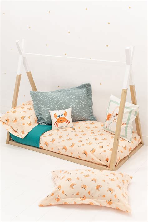 Housse De Couette Pc Flamingo And Crab Orange Sokios Leroy Merlin