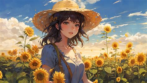 Artstation Sunflower Girl