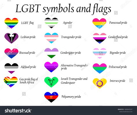 Lgbt Official Pride Flag Collection Lesbian Stock Vector Royalty Free 1980845597 Shutterstock