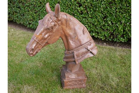 T Te De Cheval En Fonte Finition Vieillie D Co Brocante