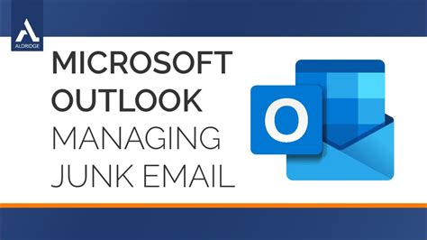 Managing Junk Email In Microsoft Outlook Youtube