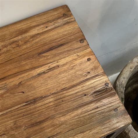 Reclaimed Wood Waterfall Edge Console Table For Sale At 1stDibs