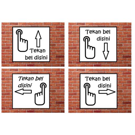 Jual Sticker Stiker Tekan Bel Disini Bell Pintu Rumah Anti Air Anti