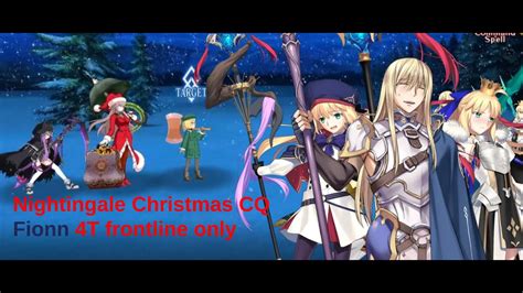 Fgo Nightingale Christmas Cq Fionn T Frontline Only Youtube