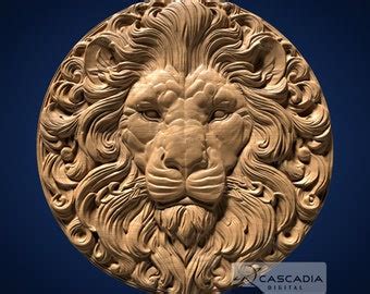 Lion Head 3D STL File For CNC Router 3D Print Casting Wood Carving