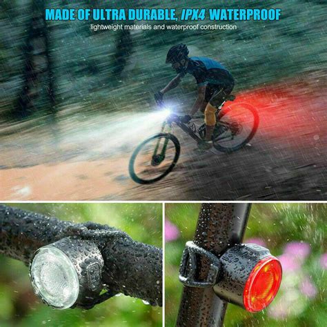 Waterproof Bike Light Set Super Bright Usb Rechargeable Bicycle Lights