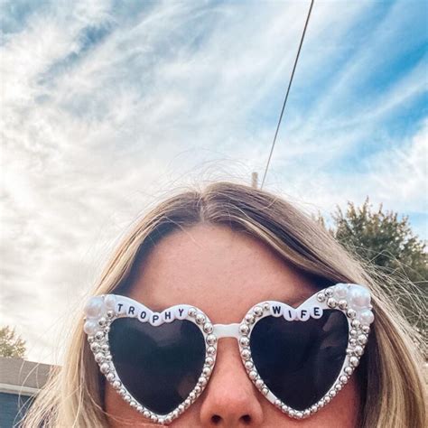 Custom Bedazzled Bride Heart Sunglasses Etsy