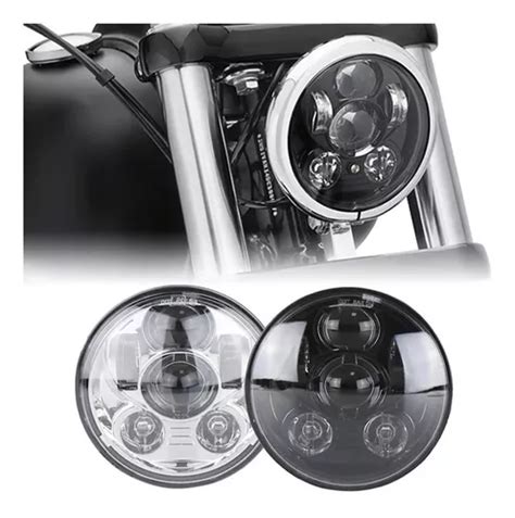 Farol Led Para Harley Davidson Sportster Preteado Ou Preto