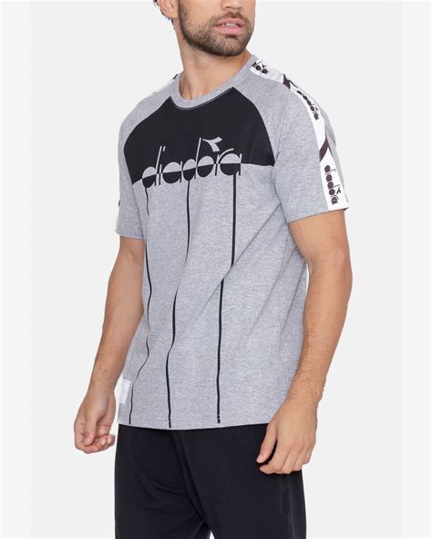 Riachuelo Camiseta Diadora Tape Applique Cinza Mescla