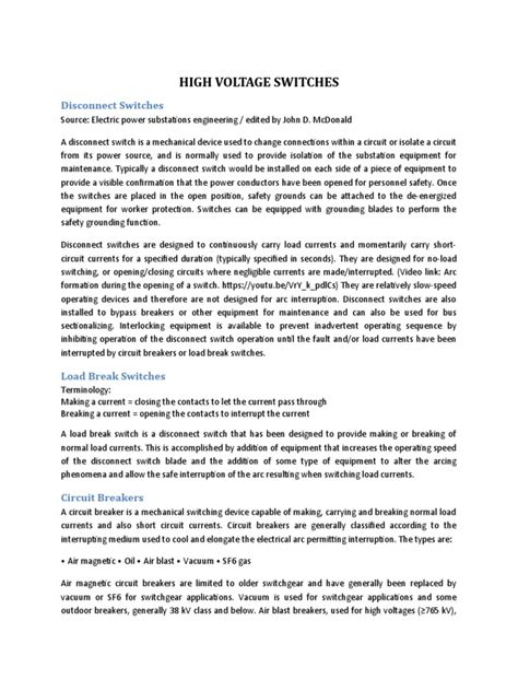 Lecture 12 High Voltage Switches | Download Free PDF | Switch ...