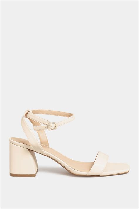 LIMITED COLLECTION Nude Block Heel Sandals In Wide E Fit Extra Wide EEE Fit Yours Clothing