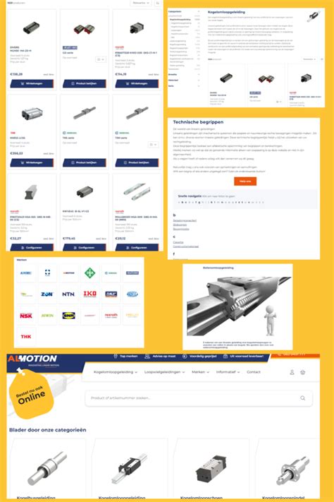 Extra Lineaire Geleiding Website Webshop Almotion B V